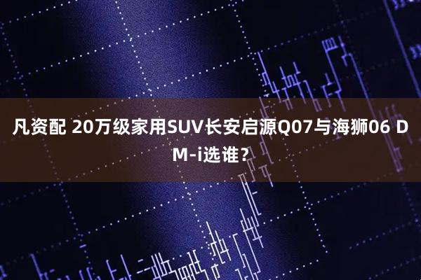 凡资配 20万级家用SUV长安启源Q07与海狮06 DM-i选谁？